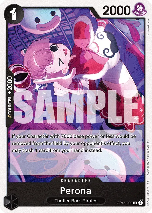 Perona — carte One Piece TCG OP15-090 (Adventure on Kami’s Island)