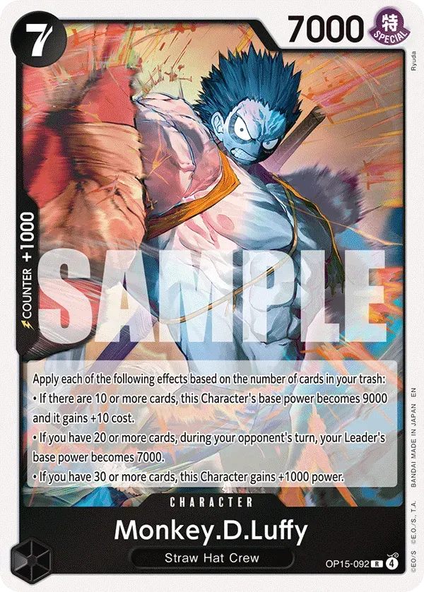 Monkey.D.Luffy — carte One Piece TCG OP15-092 (Adventure on Kami’s Island)