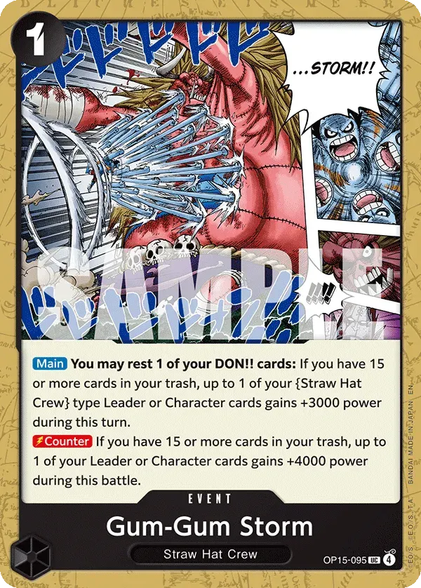 Gum-Gum Storm — carte One Piece TCG OP15-095 (Adventure on Kami’s Island)