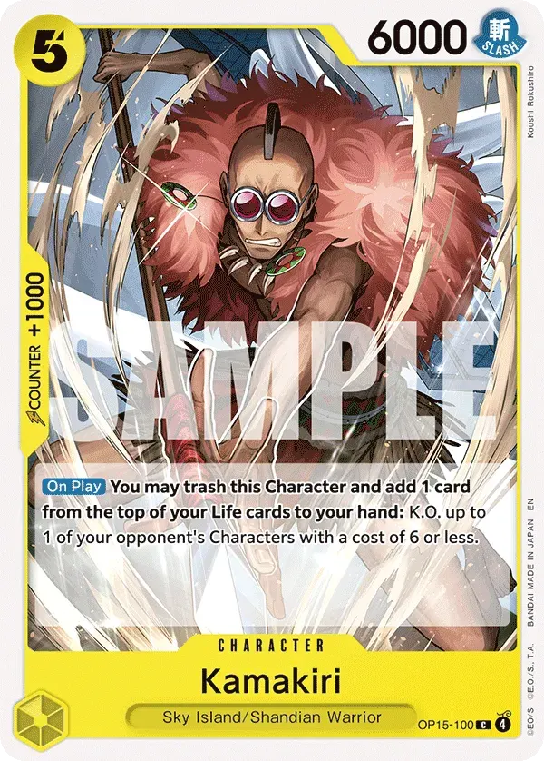 Kamakiri — carte One Piece TCG OP15-100 (Adventure on Kami’s Island)
