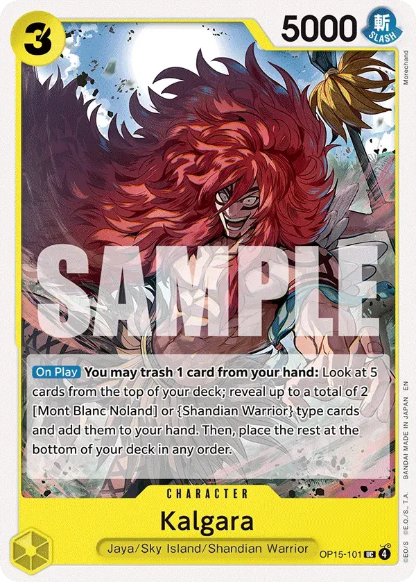 Kalgara — carte One Piece TCG OP15-101 (Adventure on Kami’s Island)