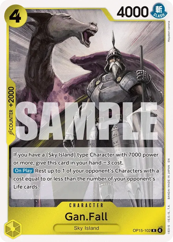 Gan.Fall — carte One Piece TCG OP15-102 (Adventure on Kami’s Island)