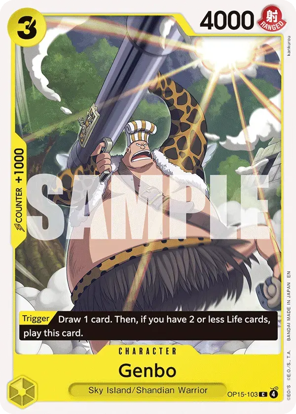 Genbo — carte One Piece TCG OP15-103 (Adventure on Kami’s Island)