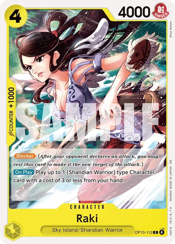 Raki — carte One Piece TCG OP15-112 (Adventure on Kami’s Island)