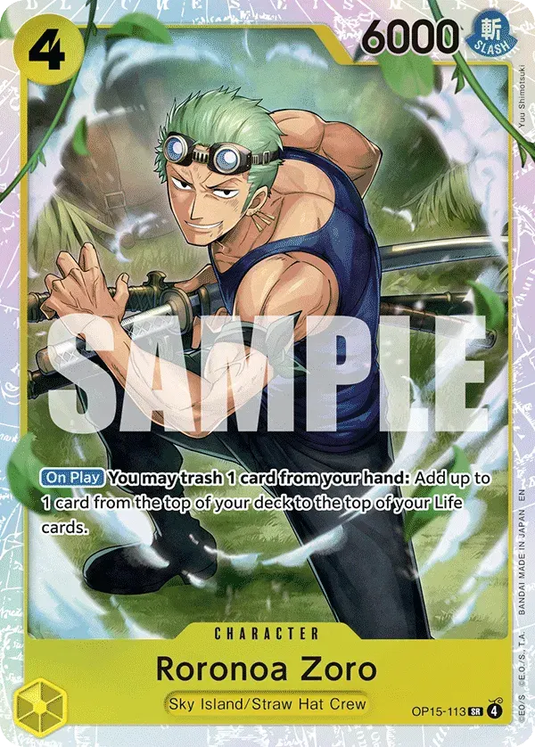 Roronoa Zoro — carte One Piece TCG OP15-113 (Adventure on Kami’s Island)