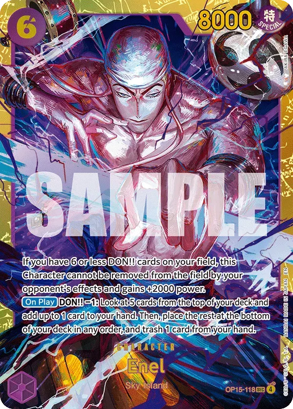 Enel — carte One Piece TCG OP15-118 (Adventure on Kami’s Island)