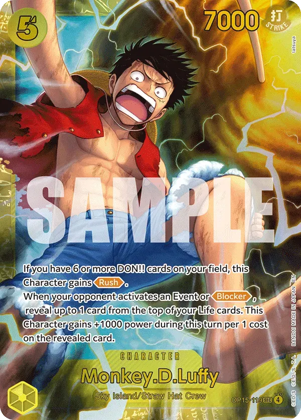 Monkey.D.Luffy — carte One Piece TCG OP15-119 (Adventure on Kami’s Island)