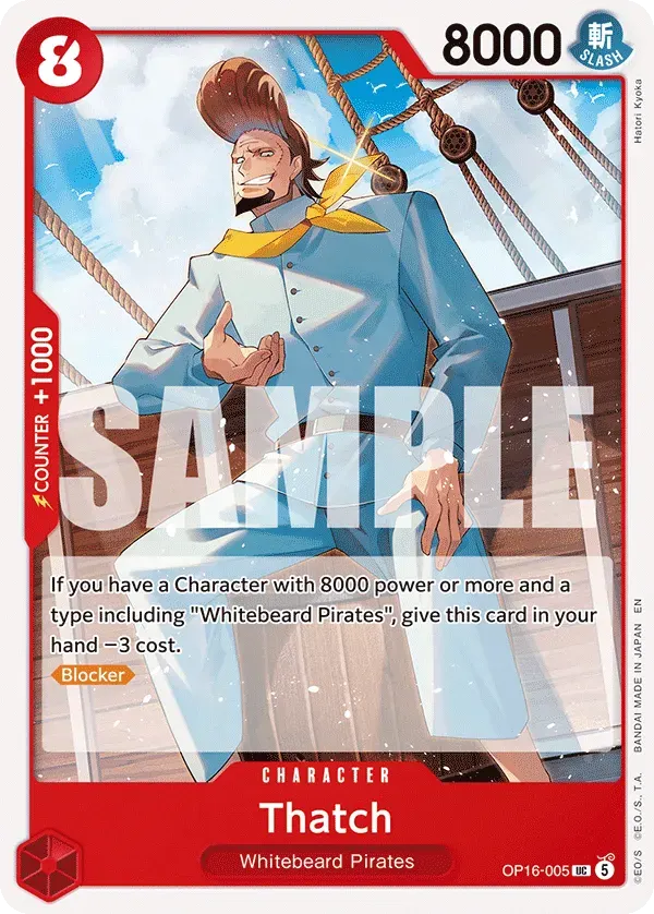 Thatch — carte One Piece TCG OP16-005 (The Time of Battle)