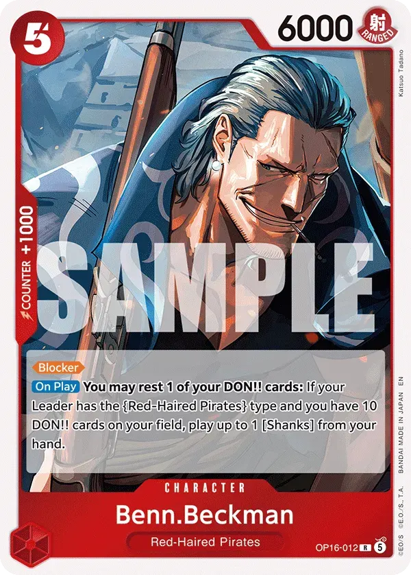 Benn.Beckman — carte One Piece TCG OP16-012 (The Time of Battle)