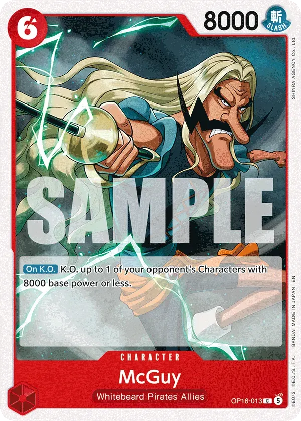 McGuy — carte One Piece TCG OP16-013 (The Time of Battle)