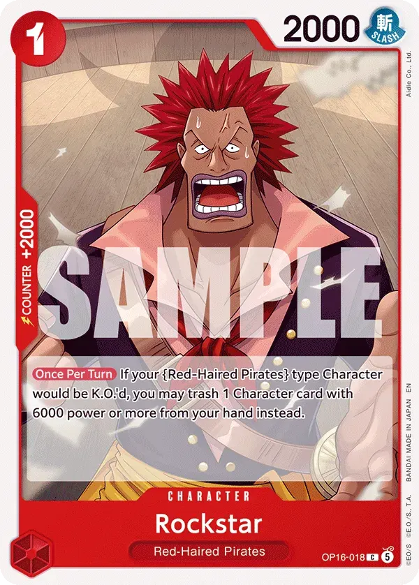 Rockstar — carte One Piece TCG OP16-018 (The Time of Battle)