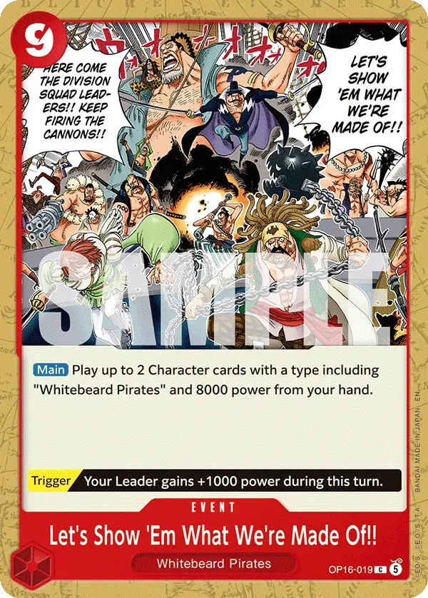 Let's Show 'Em What We're Made Of!! — carte One Piece TCG OP16-019 (The Time of Battle)
