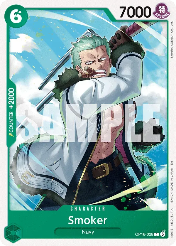 Smoker — carte One Piece TCG OP16-028 (The Time of Battle)