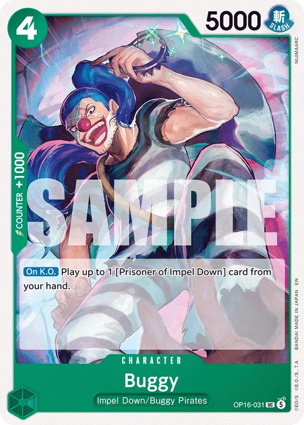 Buggy — carte One Piece TCG OP16-031 (The Time of Battle)