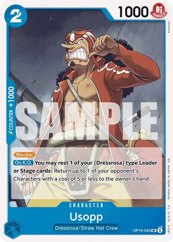 Usopp — carte One Piece TCG OP16-043 (The Time of Battle)