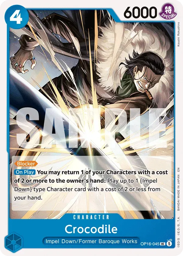 Crocodile — carte One Piece TCG OP16-045 (The Time of Battle)