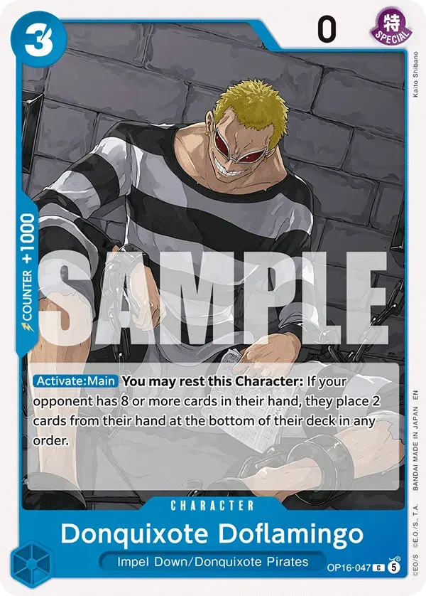 Donquixote Doflamingo — carte One Piece TCG OP16-047 (The Time of Battle)