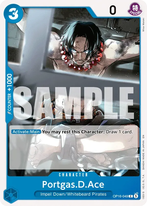 Portgas.D.Ace — carte One Piece TCG OP16-049 (The Time of Battle)
