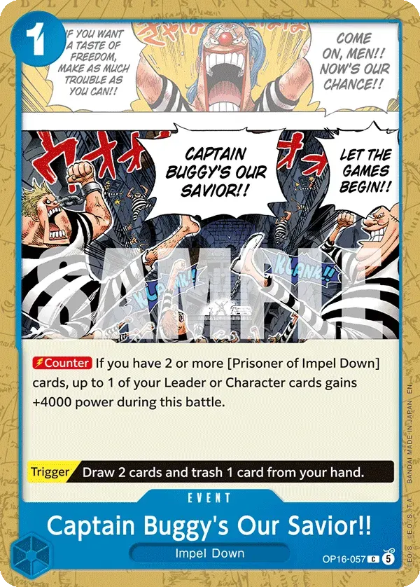 Captain Buggy's Our Savior!! — carte One Piece TCG OP16-057 (The Time of Battle)