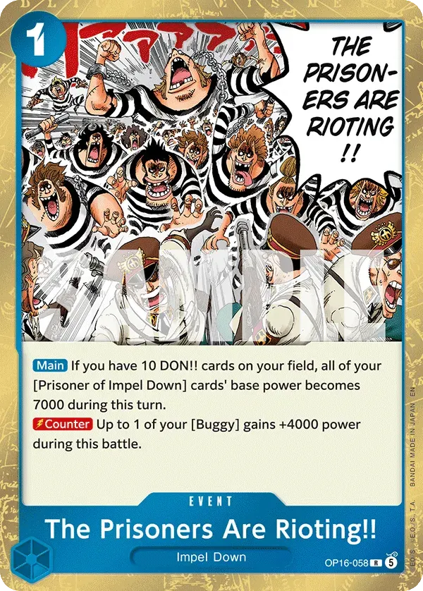 The Prisoners Are Rioting!! — carte One Piece TCG OP16-058 (The Time of Battle)