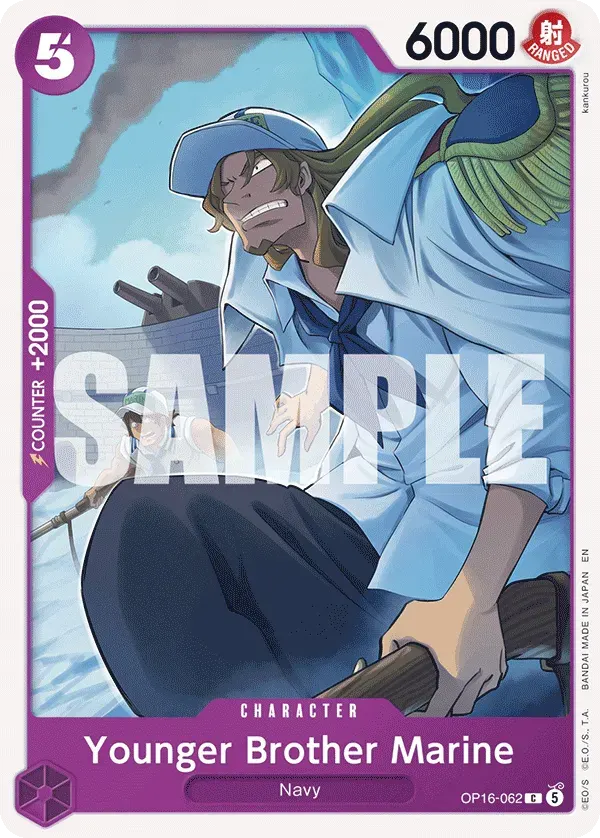 Younger Brother Marine — carte One Piece TCG OP16-062 (The Time of Battle)
