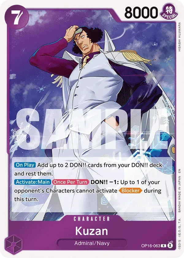 Kuzan — carte One Piece TCG OP16-063 (The Time of Battle)