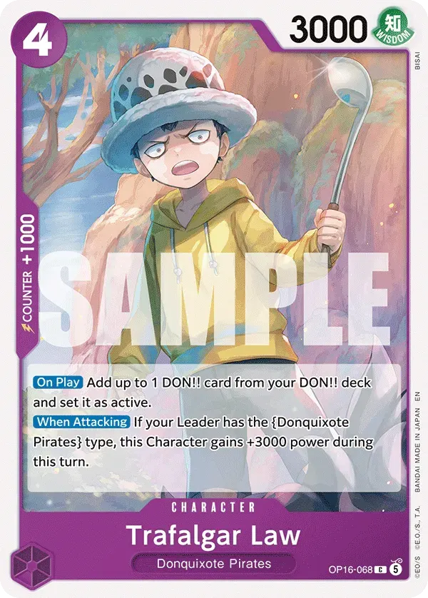 Trafalgar Law — carte One Piece TCG OP16-068 (The Time of Battle)