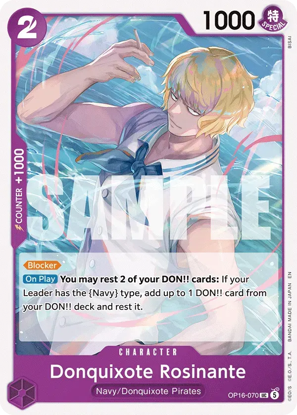 Donquixote Rosinante — carte One Piece TCG OP16-070 (The Time of Battle)