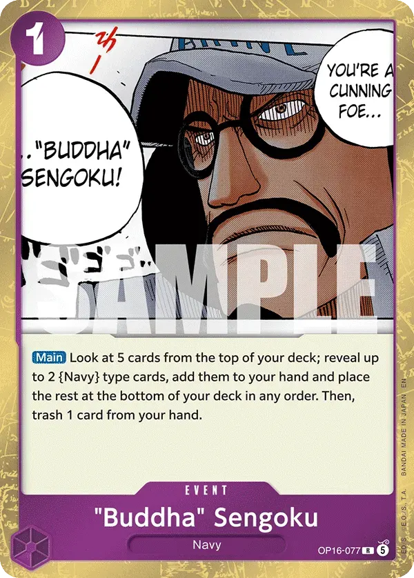 "Buddha" Sengoku — carte One Piece TCG OP16-077 (The Time of Battle)