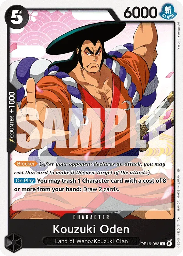 Kouzuki Oden — carte One Piece TCG OP16-083 (The Time of Battle)