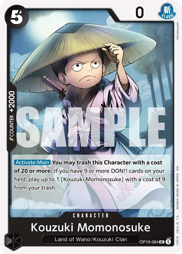 Kouzuki Momonosuke — carte One Piece TCG OP16-084 (The Time of Battle)