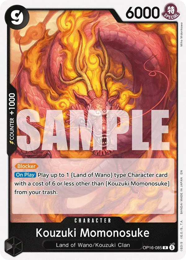 Kouzuki Momonosuke — carte One Piece TCG OP16-085 (The Time of Battle)
