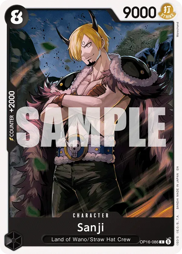 Sanji — carte One Piece TCG OP16-086 (The Time of Battle)