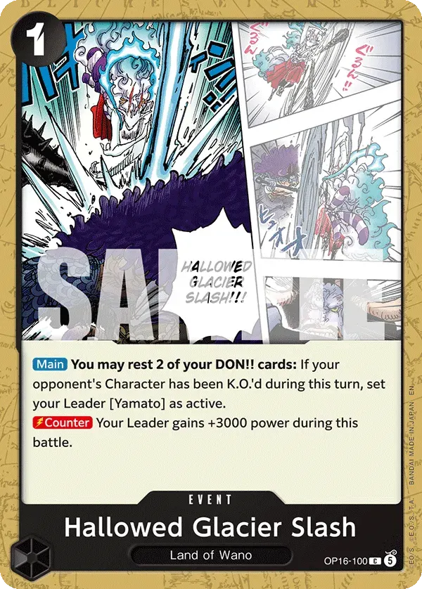 Hallowed Glacier Slash — carte One Piece TCG OP16-100 (The Time of Battle)