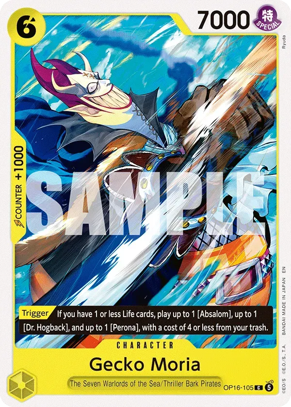 Gecko Moria — carte One Piece TCG OP16-105 (The Time of Battle)