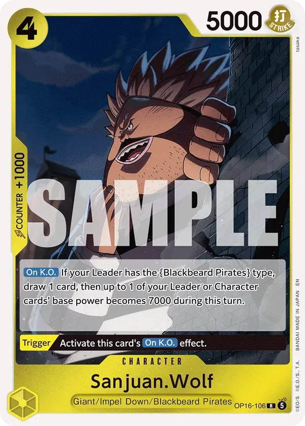 Sanjuan.Wolf — carte One Piece TCG OP16-106 (The Time of Battle)