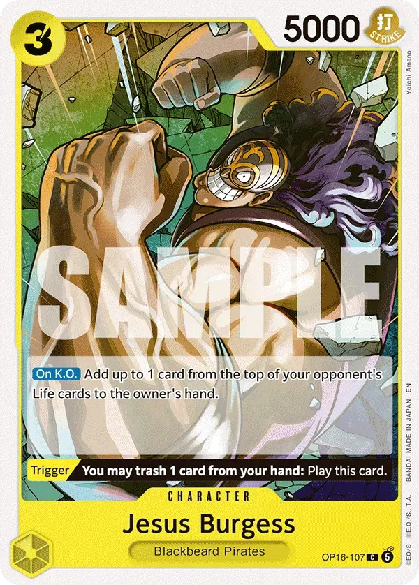 Jesus Burgess — carte One Piece TCG OP16-107 (The Time of Battle)