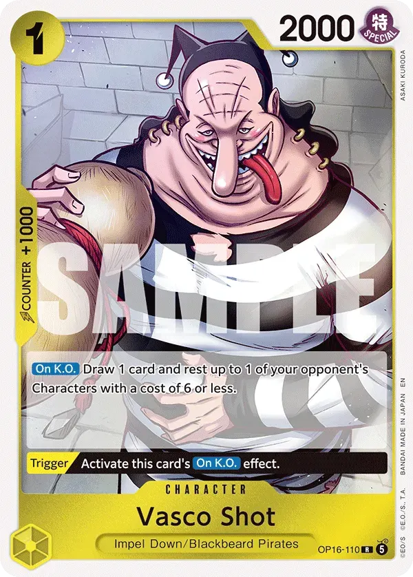 Vasco Shot — carte One Piece TCG OP16-110 (The Time of Battle)