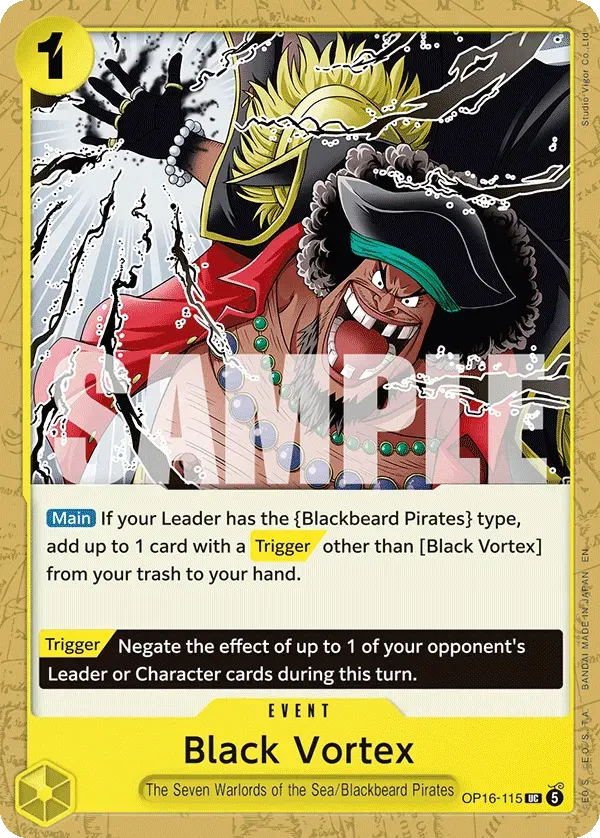Black Vortex — carte One Piece TCG OP16-115 (The Time of Battle)