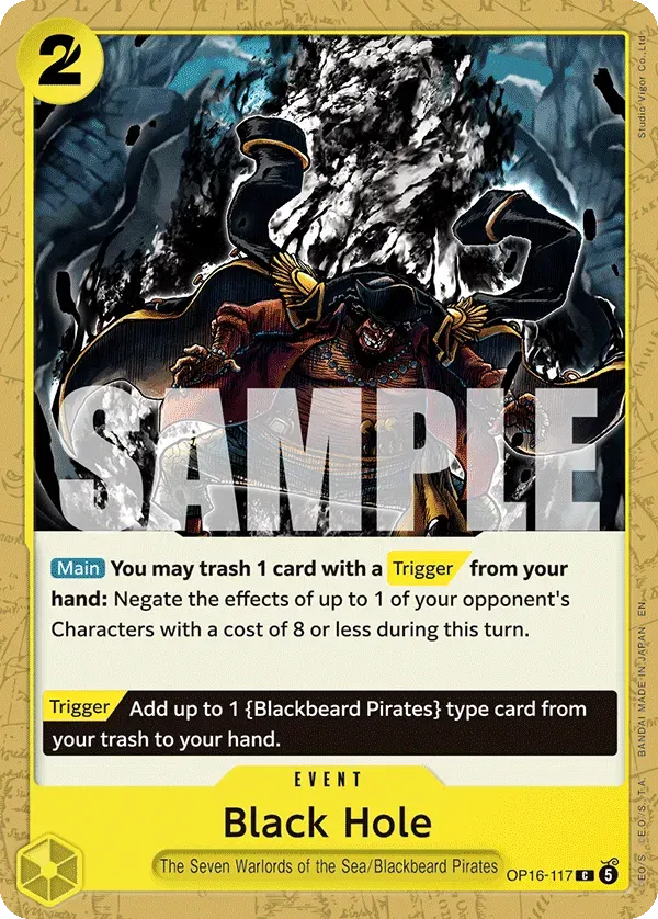 Black Hole — carte One Piece TCG OP16-117 (The Time of Battle)