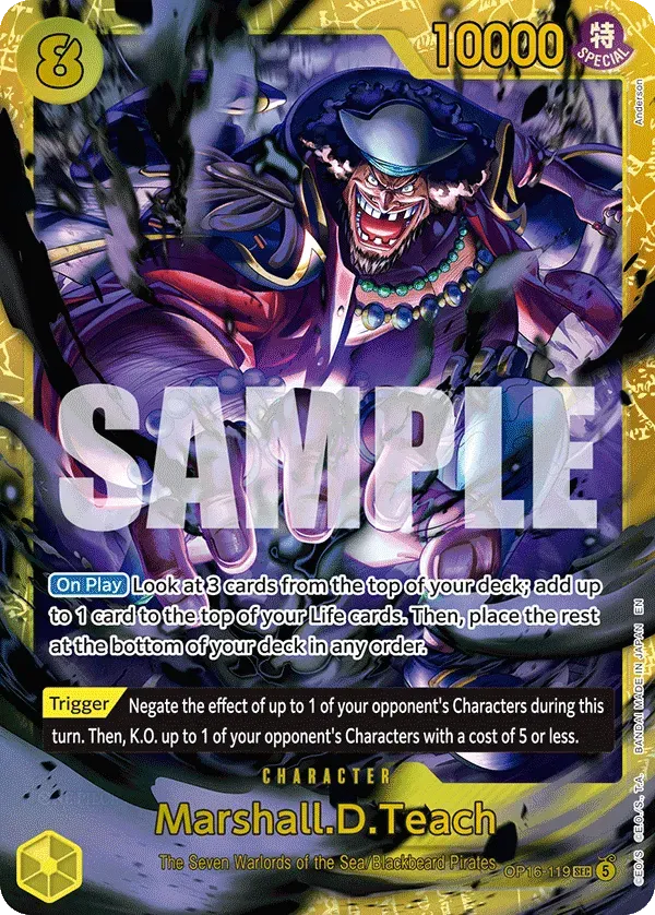 Marshall.D.Teach — carte One Piece TCG OP16-119 (The Time of Battle)