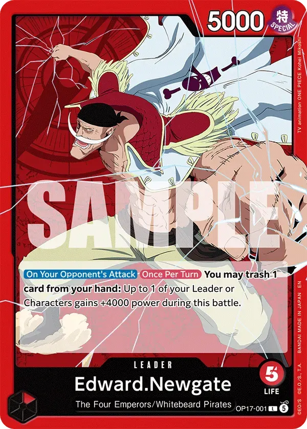 Edward.Newgate — carte One Piece TCG OP17-001 (The World's Strongest Warriors)