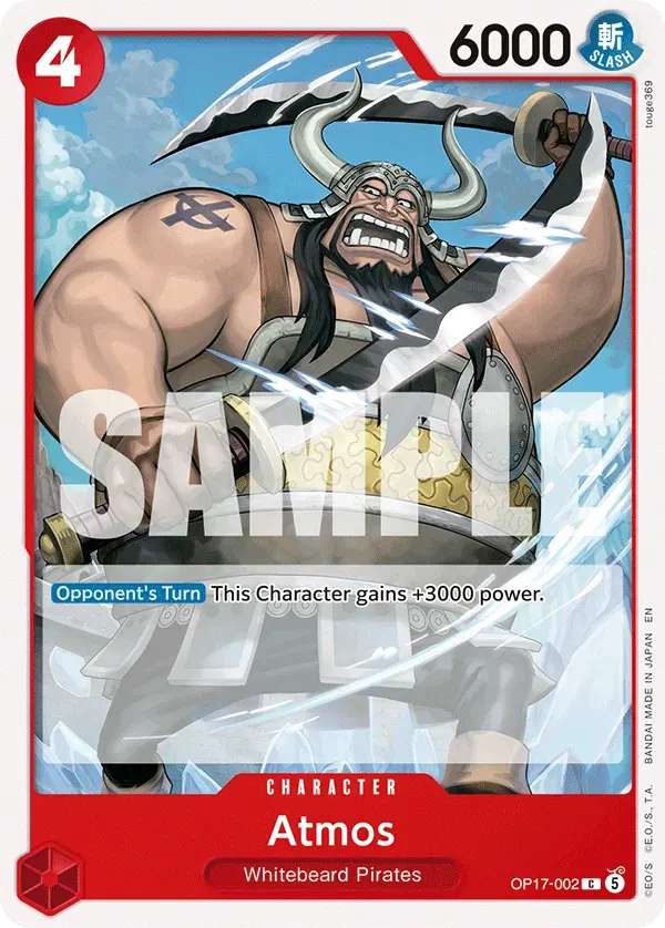 Atmos — carte One Piece TCG OP17-002 (The World's Strongest Warriors)