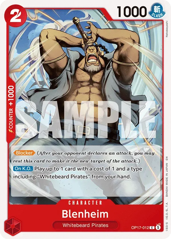 Blenheim — carte One Piece TCG OP17-012 (The World's Strongest Warriors)
