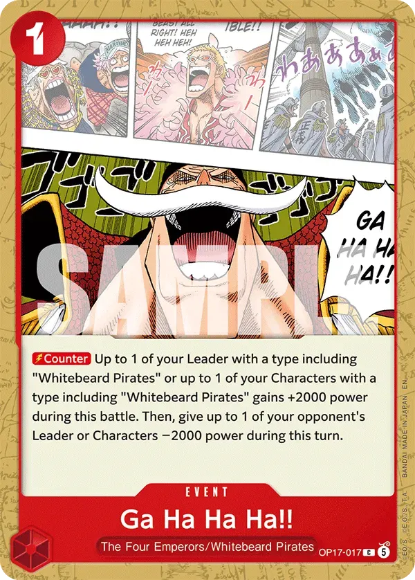Ga Ha Ha Ha!! — carte One Piece TCG OP17-017 (The World's Strongest Warriors)