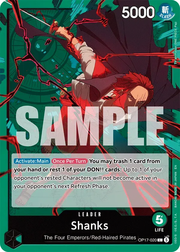 Shanks — carte One Piece TCG OP17-020 (The World's Strongest Warriors)