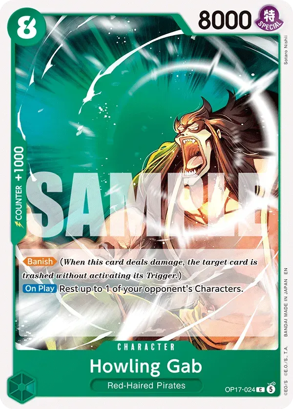Howling Gab — carte One Piece TCG OP17-024 (The World's Strongest Warriors)