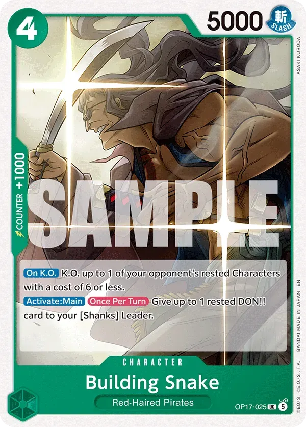 Building Snake — carte One Piece TCG OP17-025 (The World's Strongest Warriors)