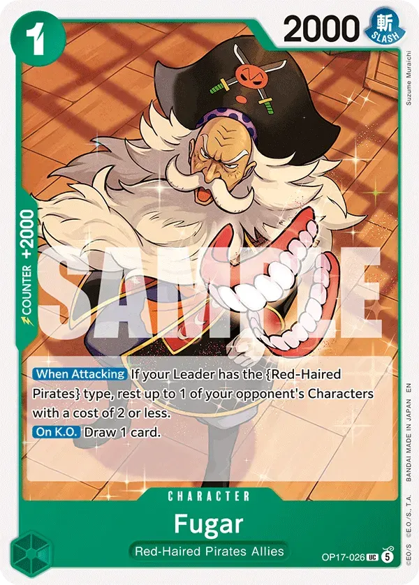 Fugar — carte One Piece TCG OP17-026 (The World's Strongest Warriors)