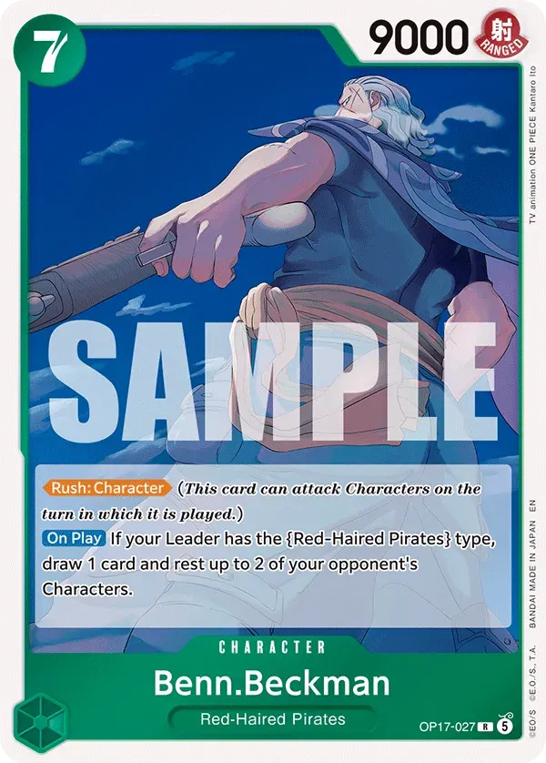 Benn.Beckman — carte One Piece TCG OP17-027 (The World's Strongest Warriors)